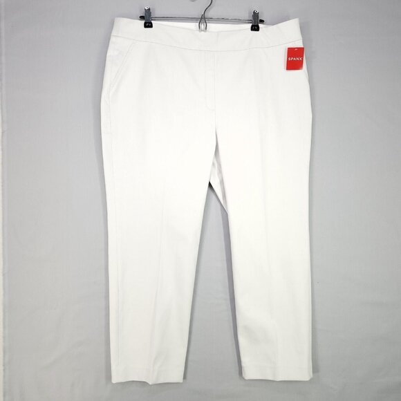 Spanx Ankle Straight Pants Plus Size 2X Silver Lining On The Go Body Shaping - Picture 2 of 16